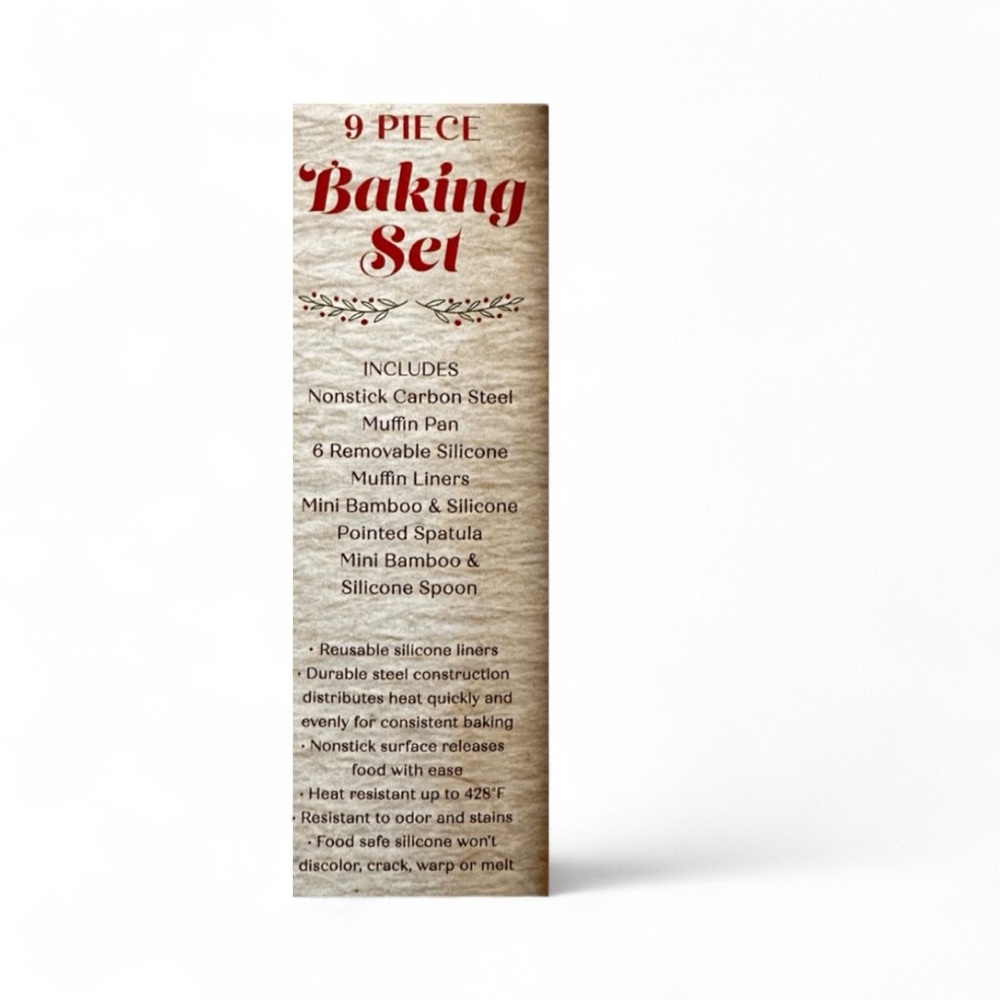 9 Piece Baking Set with Bamboo Tools - Picture 3 of 3